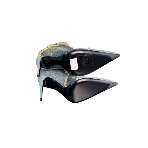 Dolce and Gabbana NIB Distressed Denim Ankle Booties in Blue Size 38 - Picture 12 of 16